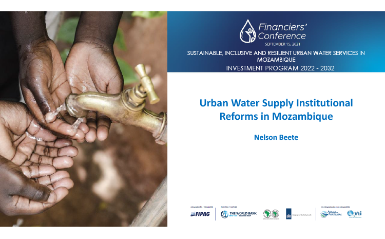  Institutional Reforms of Urban Water Supply in Mozambique